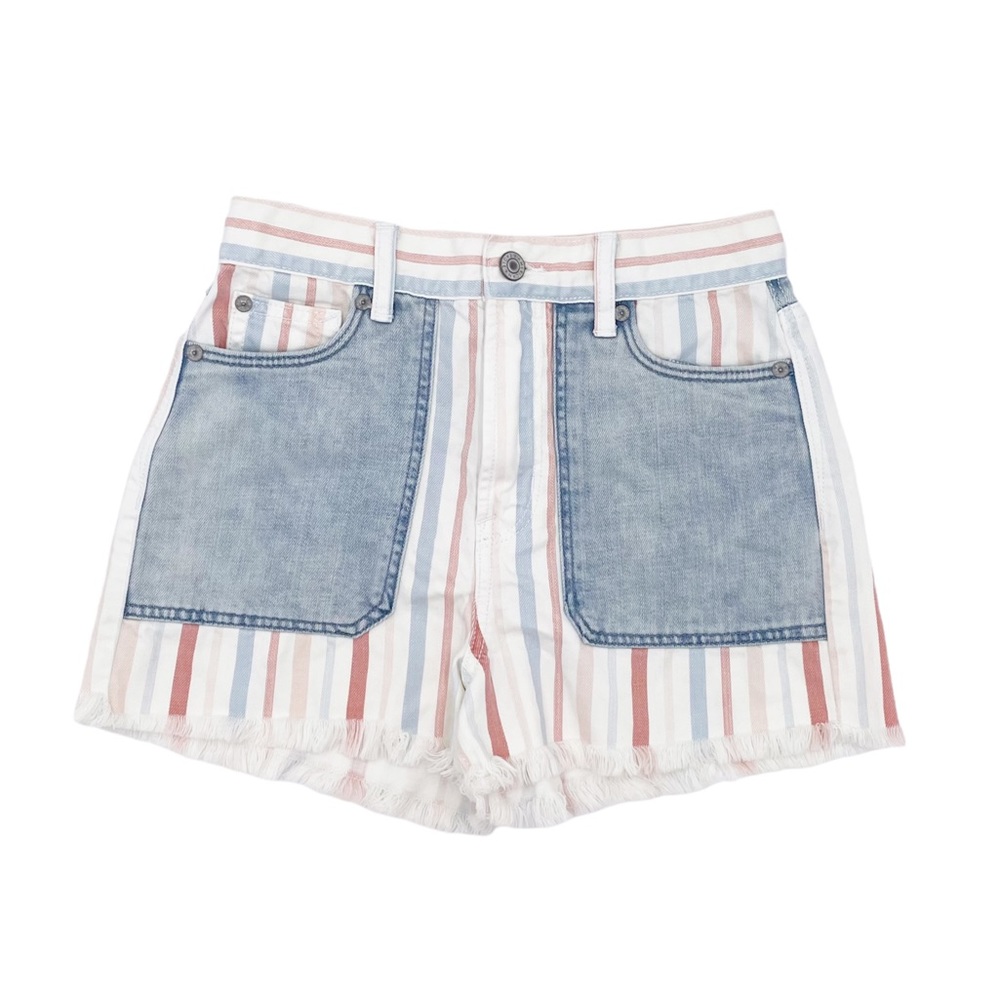 American Eagle High Waist Striped Shorts